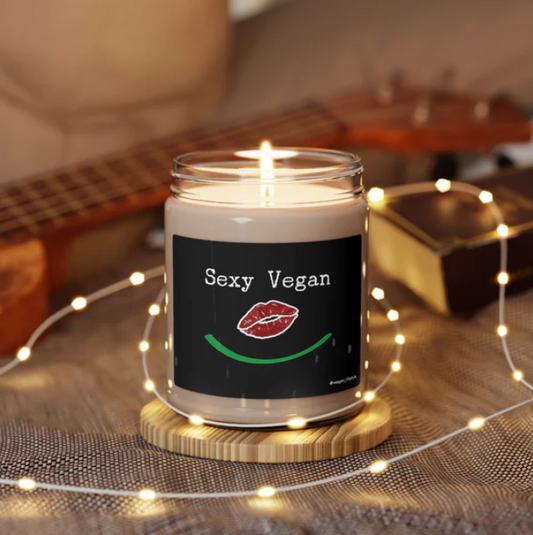 "Sexy vegan" non toxic scented candle for vegans