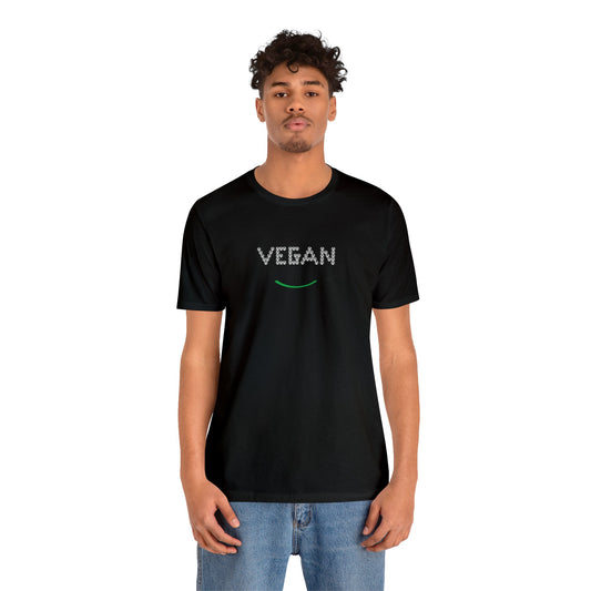 vegan v symbol smile, circled v 