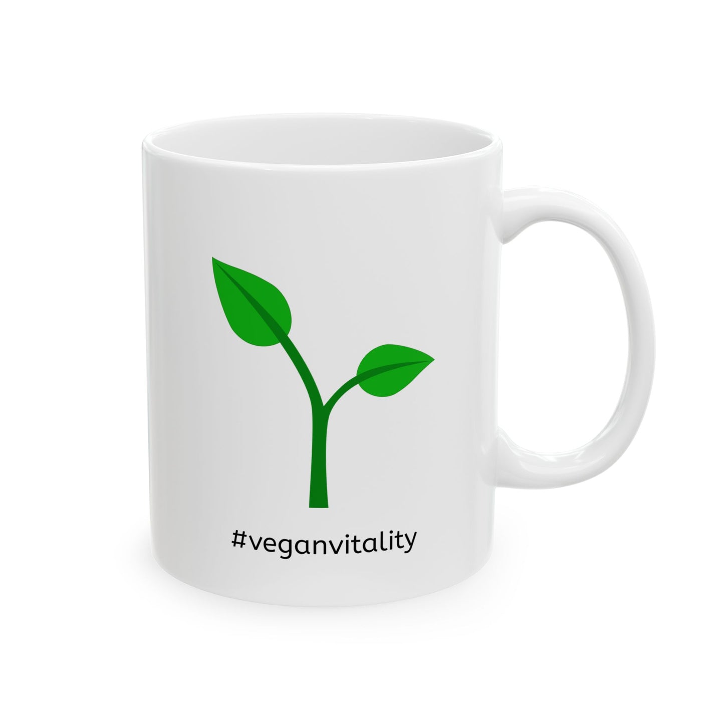 11 oz Vegan M.E.A.T. Mug (Black on White)