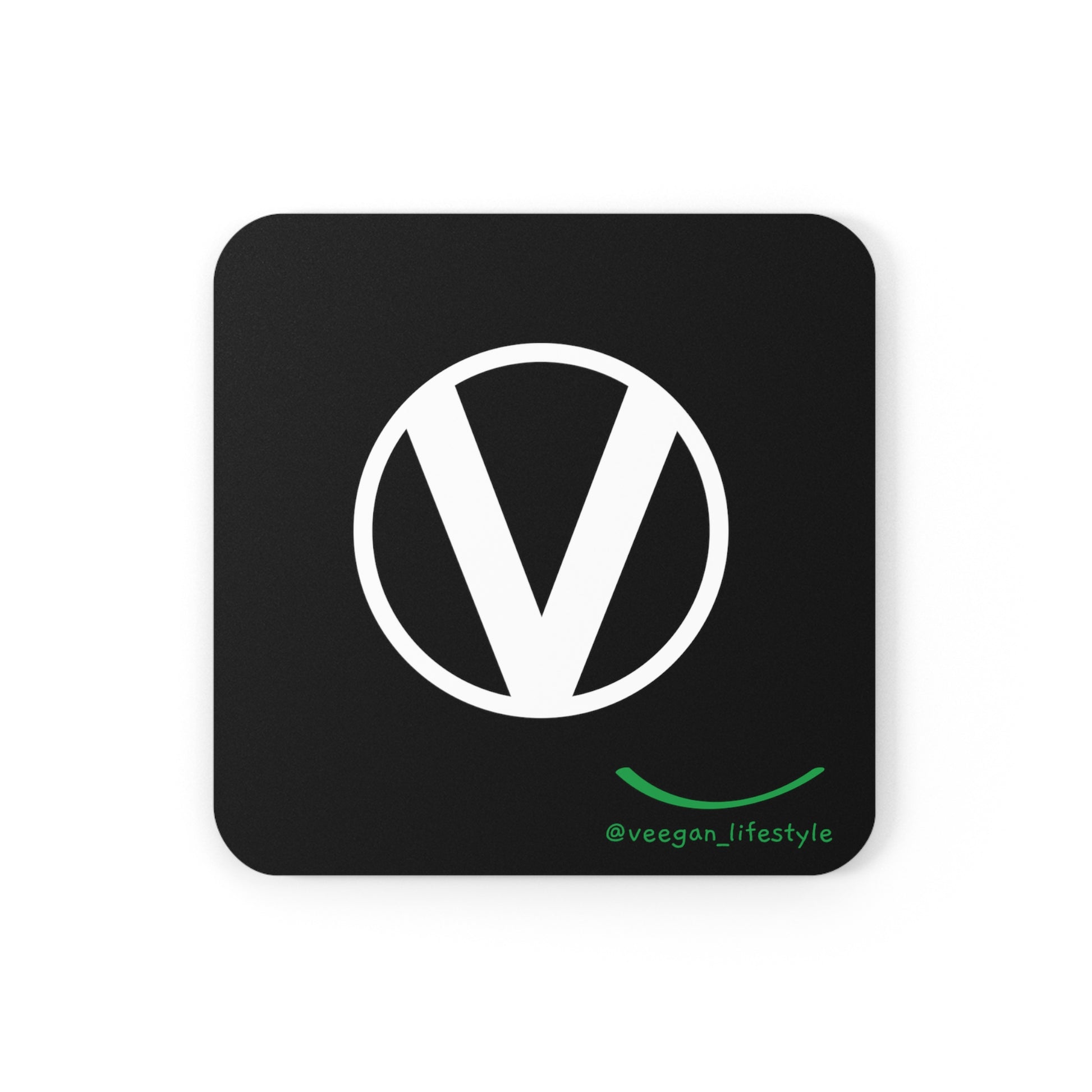 front Circle-V coasters on white single