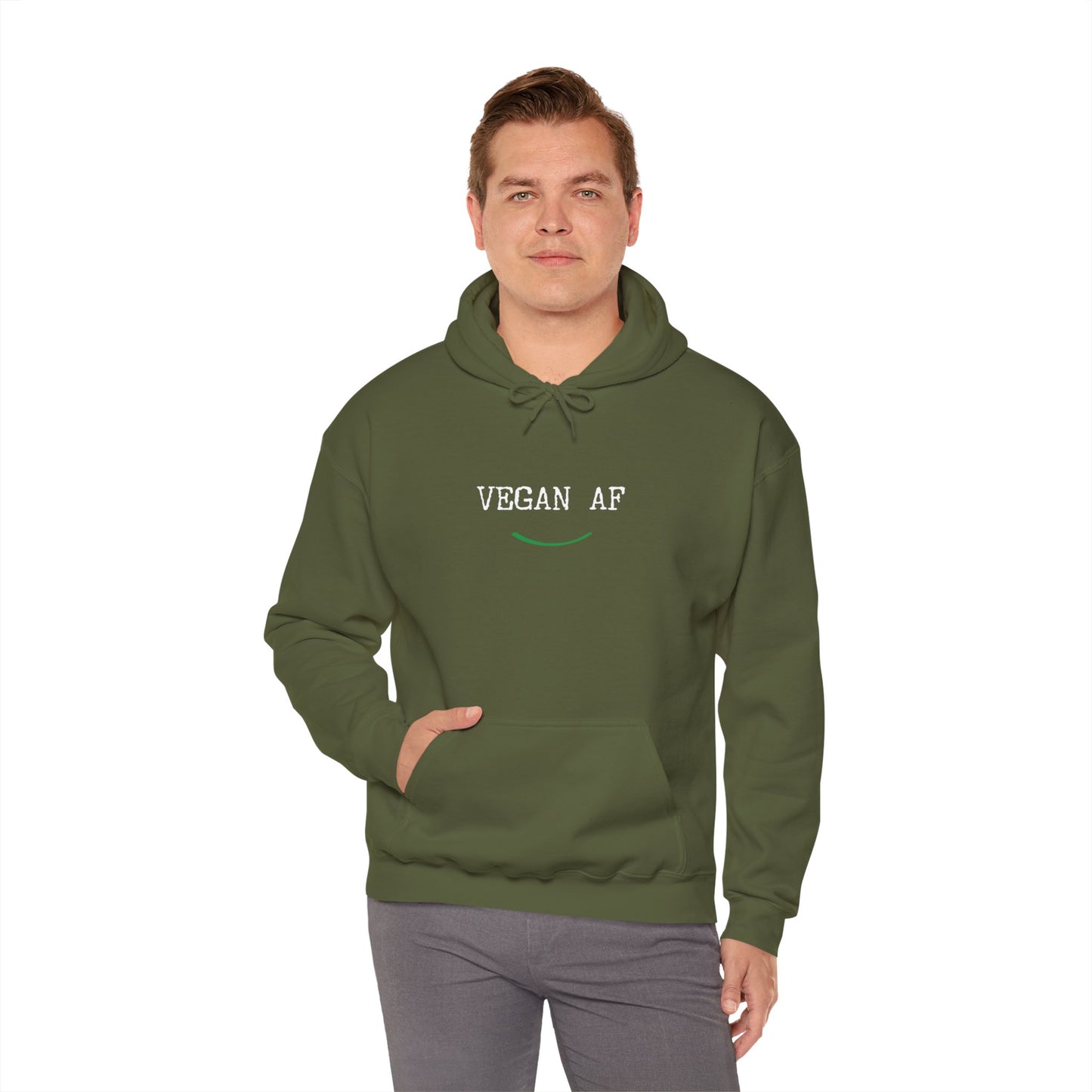 "VEGAN AF" Heavy Hooded Sweatshirt