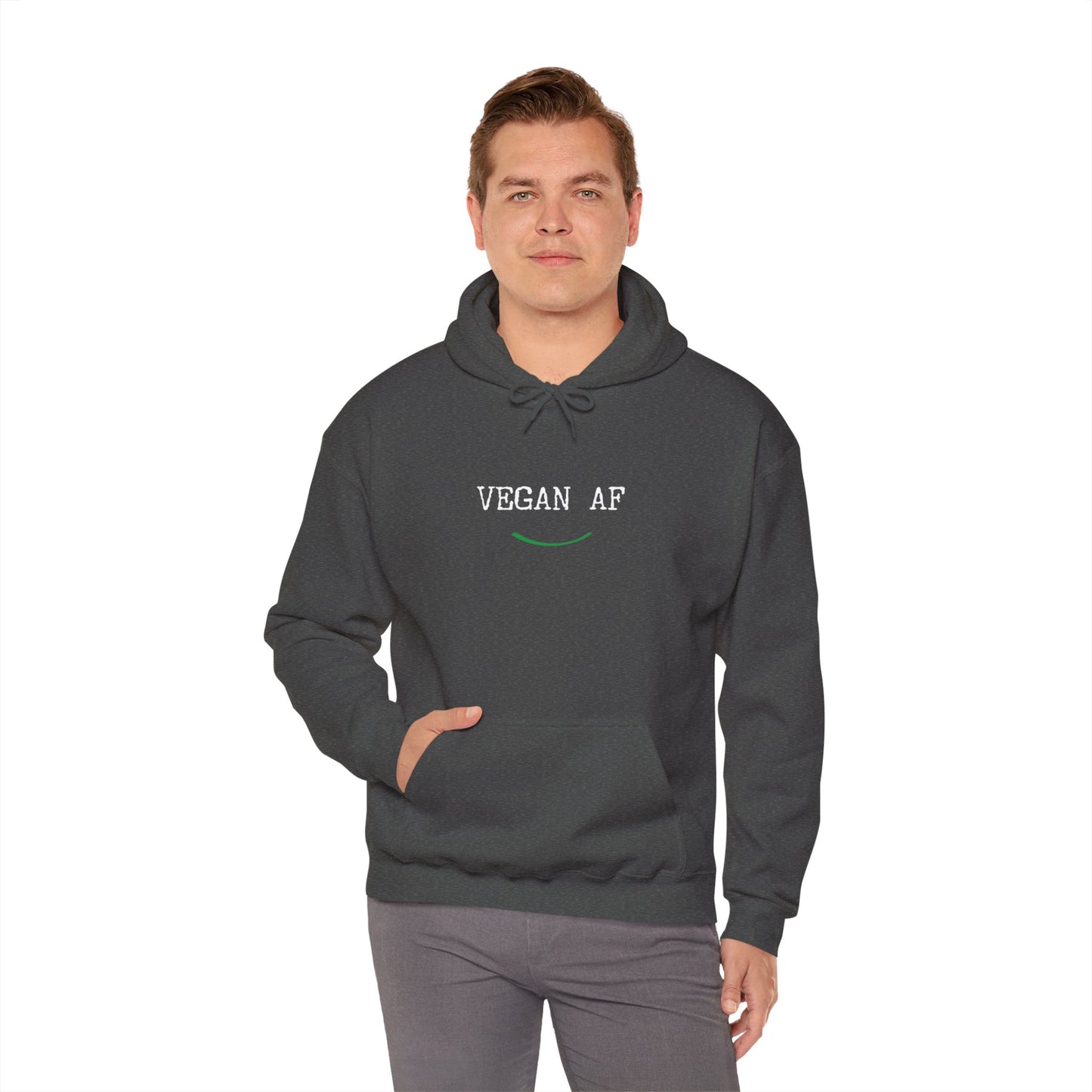 "VEGAN AF" Heavy Hooded Sweatshirt