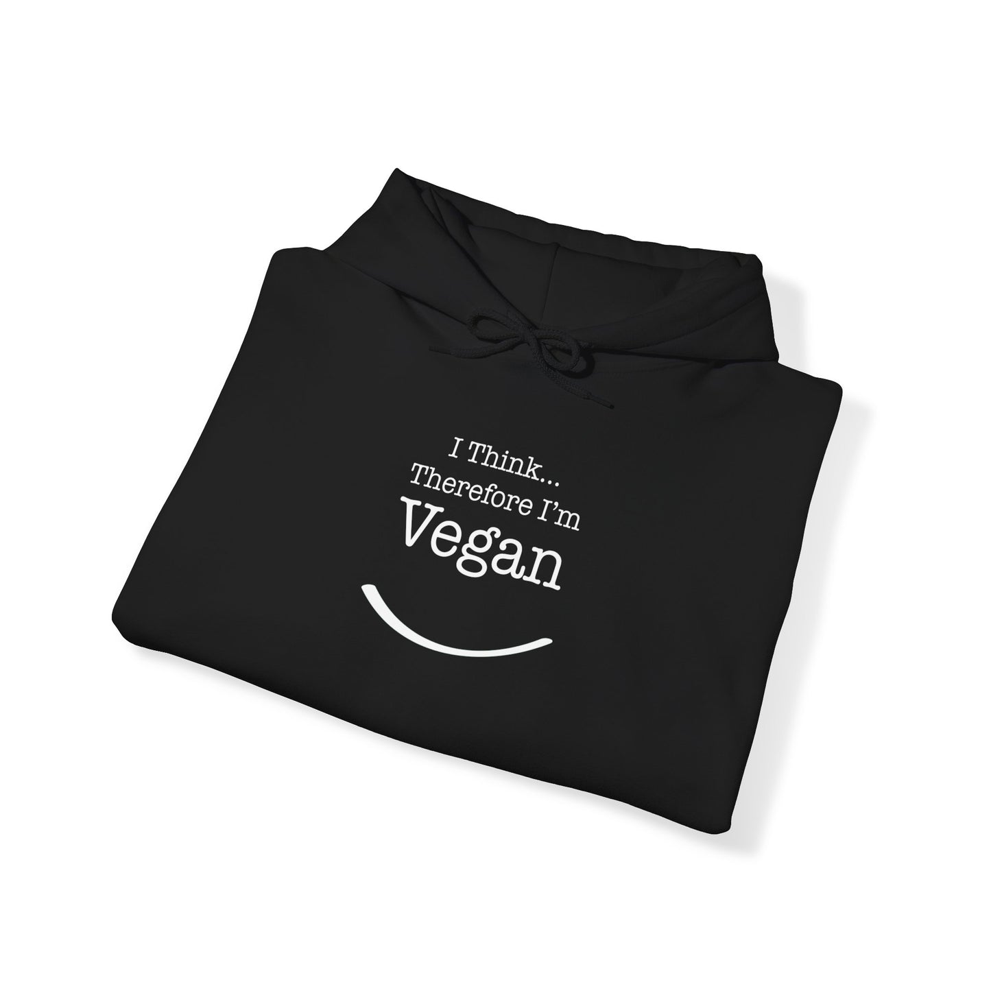 front "i Think Therefore I'm Vegan" black on white