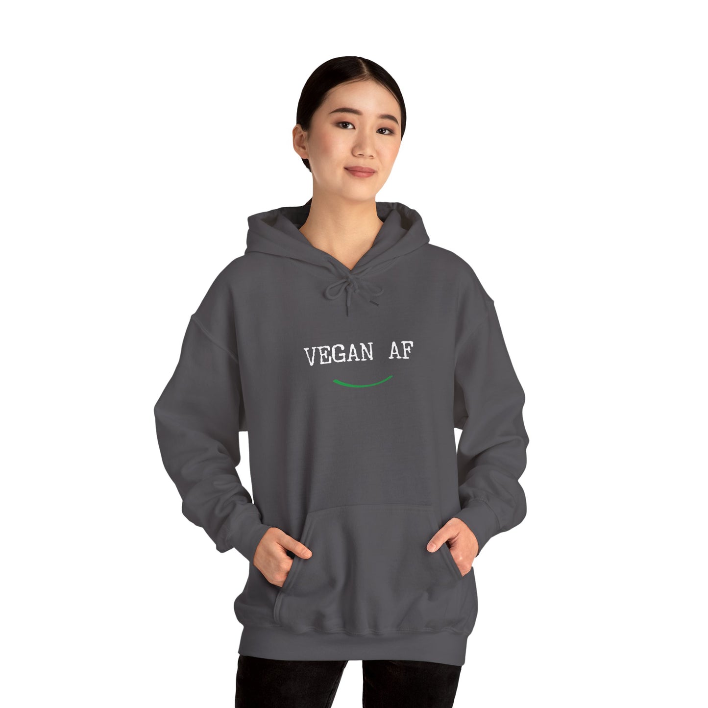 "VEGAN AF" Heavy Hooded Sweatshirt