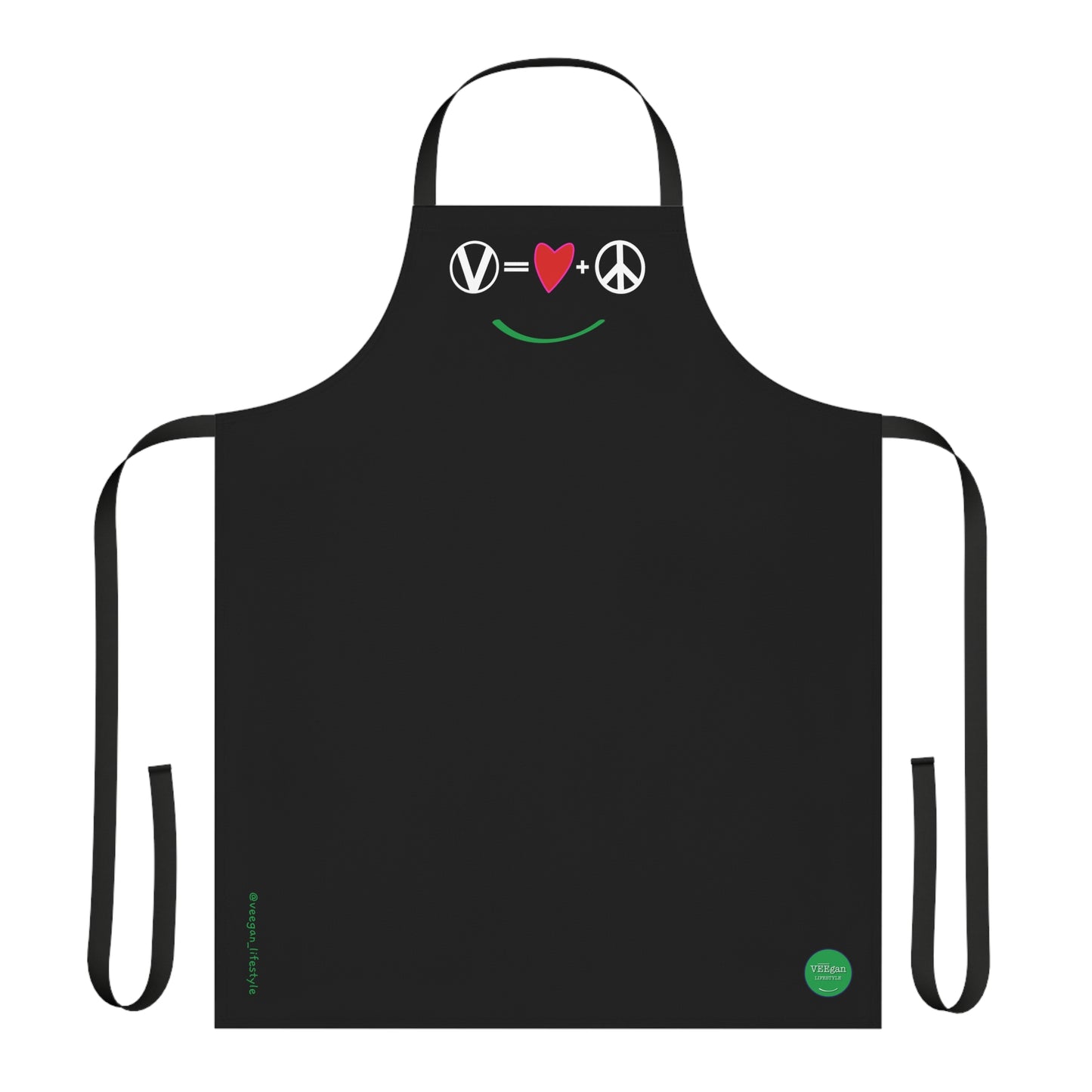 "Vegan = Love + Peace" Kitchen Apron