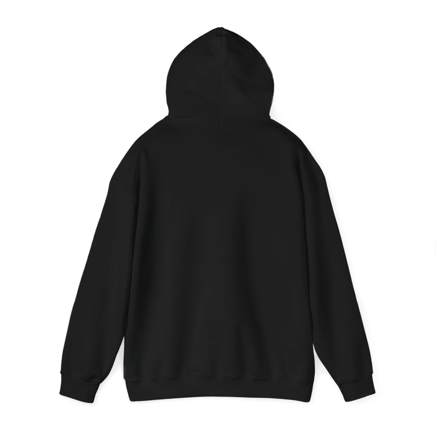 #govegan black hoodie back on white