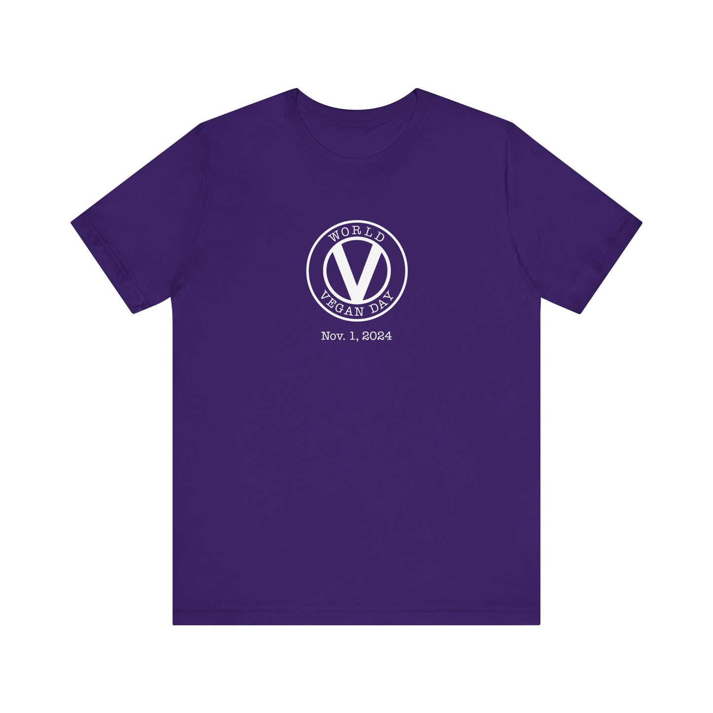 World Vegan Day - Circled V Unisex Jersey Short Sleeve Tee