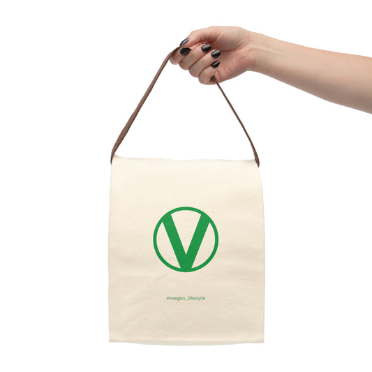 front Circle-V reusable lunch bag on white