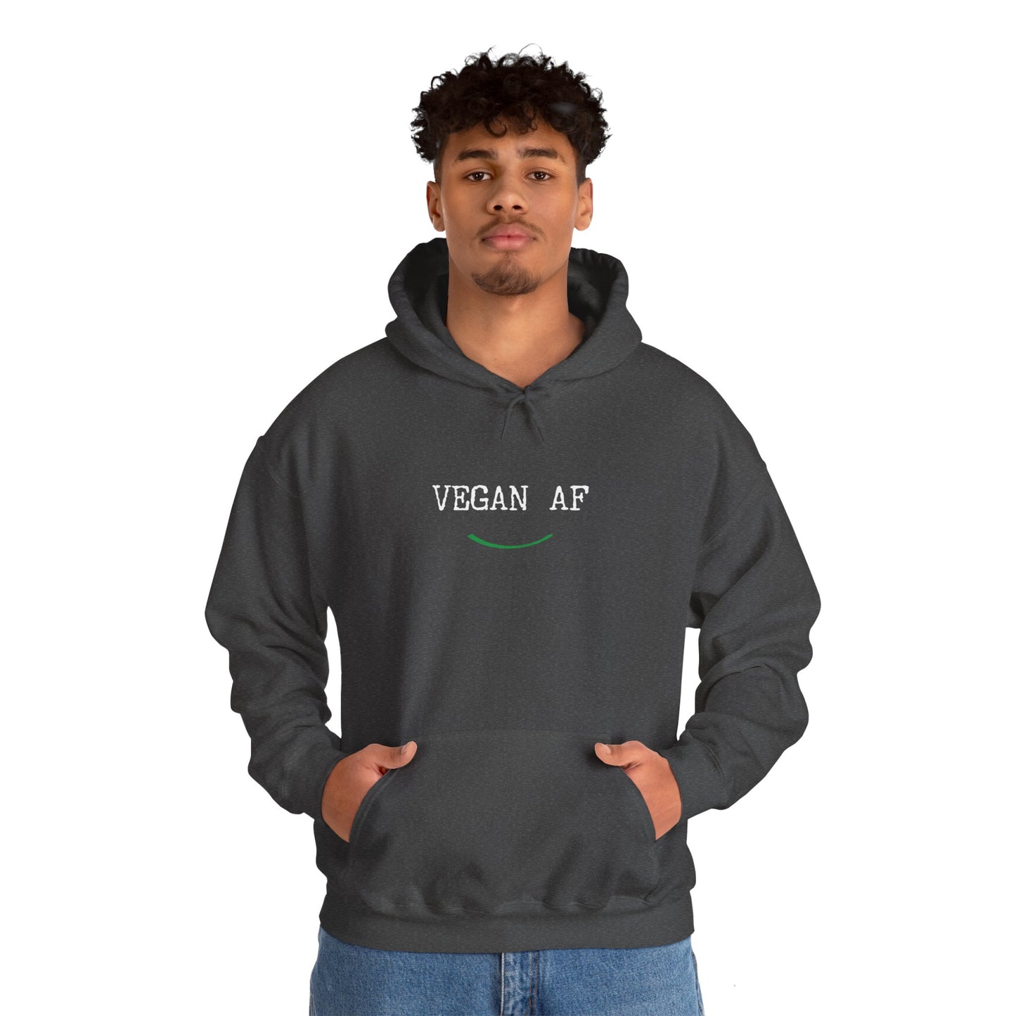 "VEGAN AF" Heavy Hooded Sweatshirt