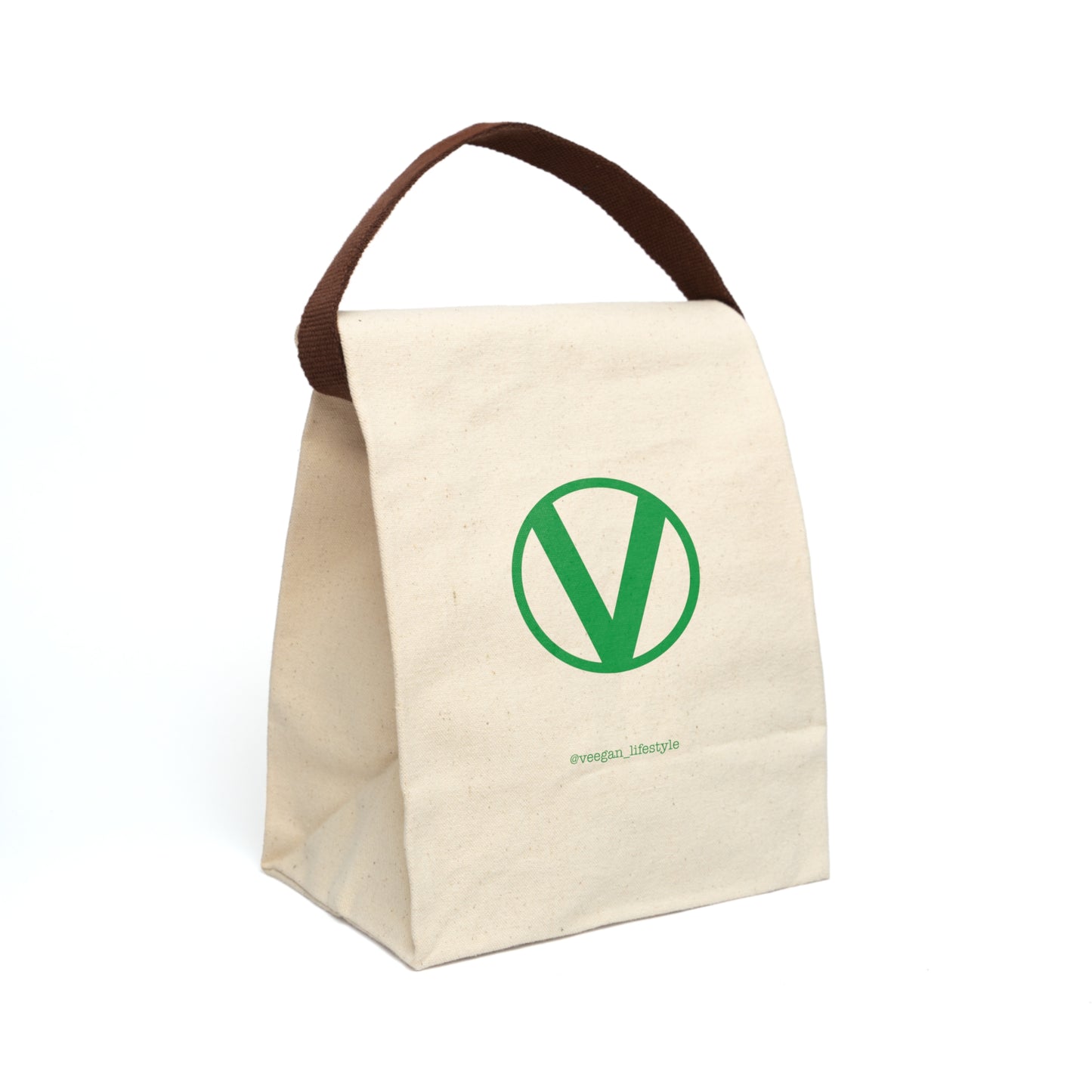 front Circle-V reusable lunch bag on white