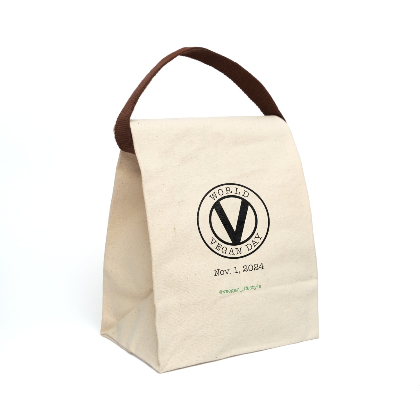 World Vegan Day - Canvas Lunch Bag With Strap