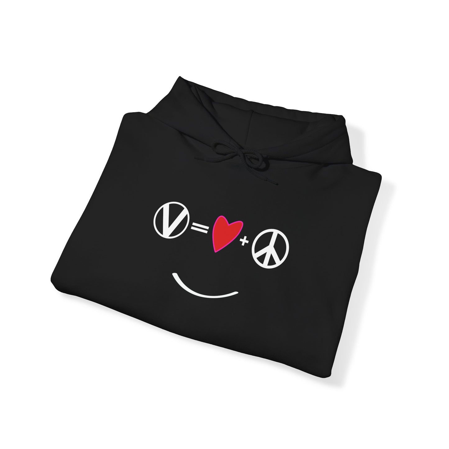 "Vegan = Love + Peace" Unisex Heavy Blend™ Hooded Sweatshirt