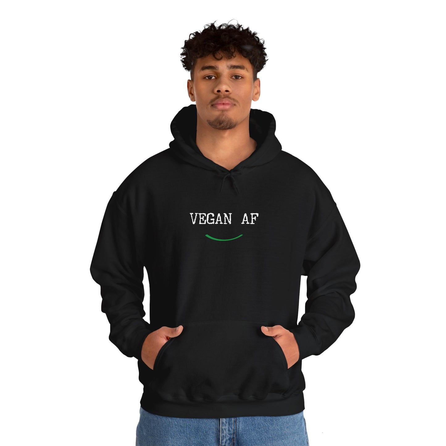 "VEGAN AF" Heavy Hooded Sweatshirt