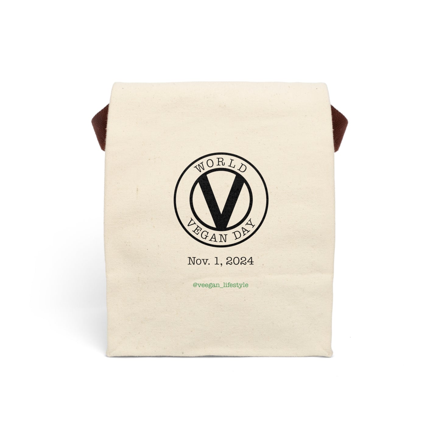 World Vegan Day - Canvas Lunch Bag With Strap