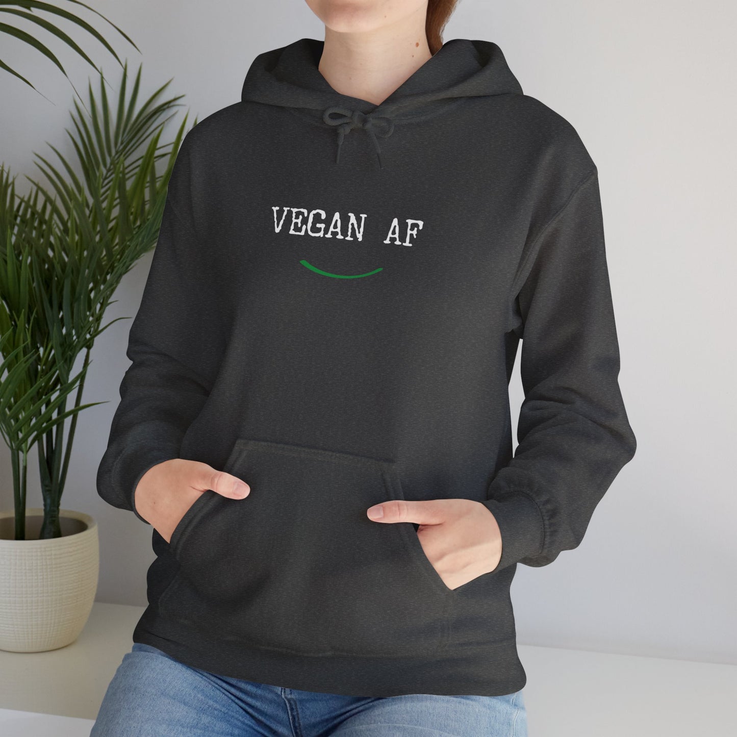 "VEGAN AF" Heavy Hooded Sweatshirt